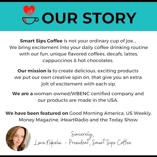 Smart Sips, Decaf Chocolate Orange Coffee, Medium Roast, Decaffeinated Gourmet Flavored Coffee Single Serve Pods for Keurig K-Cup Brewers, 24 Count