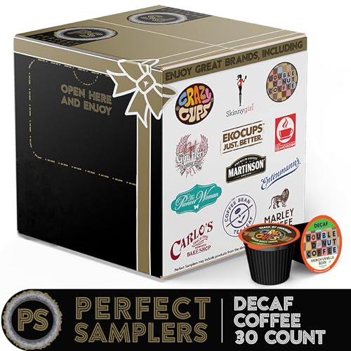 Decaf Coffee Pods Variety Pack, Decaf Coffee Pods For Keurig Coffee Maker, Single Serve Decaffeinated Unflavored And Flavored Coffee Pods For K Cup Brewers, 30 Count