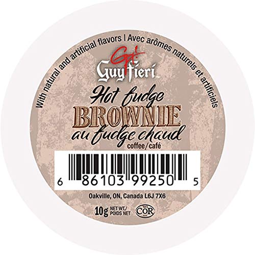 Guy Fieri Flavortown Roasts, Hot Fudge Brownie, Medium Roast Flavored Coffee Pods, Hot Chocolate Coffee K Cups for Keurig K Cups Machines, 24 Count