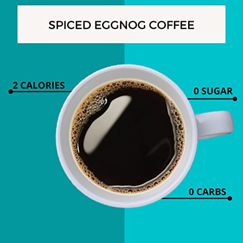 Smart Sips, Spiced Eggnog Coffee, Medium Roast, Gourmet Flavored Coffee Single Serve Pods for Keurig K-Cup Brewers, 24 Count