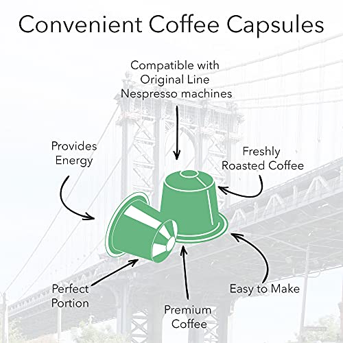 HiLine Espresso Flavored Coffee Pods Variety Pack, 20 Count (Pack of 4), Single Cup Espresso Capsules, Compatible with Nespresso Original Brewers, Vanilla, Caramel, Coconut, & Hazelnut