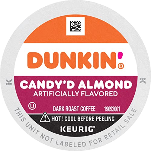 Dunkin' Candy'd Almond Dark Roast Flavored Coffee, 10 Keurig K-Cup Pods