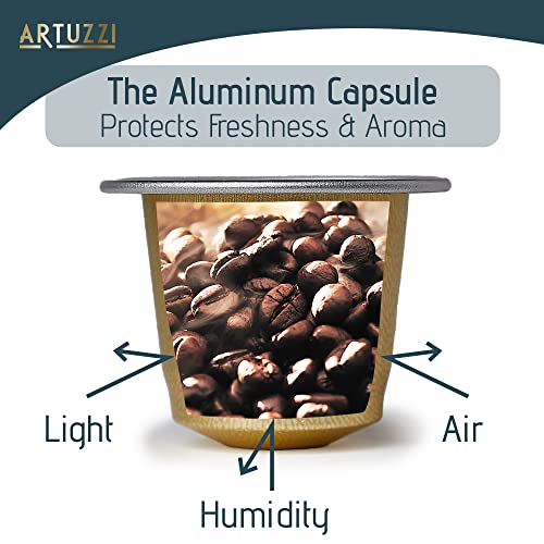 Artuzzi 120ct Toffeenut Caramel Compatible Nespresso Pods for Nespresso Original Machines I Espresso Coffee Capsules I Aluminum & Recyclable Flavored Coffee Pods