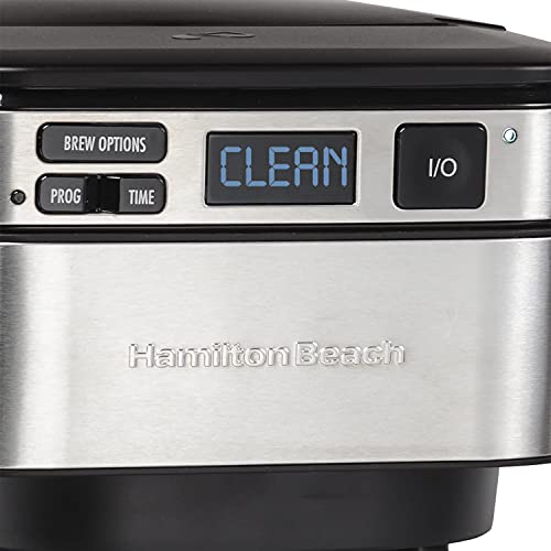Hamilton Beach Programmable Coffee Maker, 12 Cups, Front Access Easy Fill, Pause & Serve, 3 Brewing Options, Black (46310)