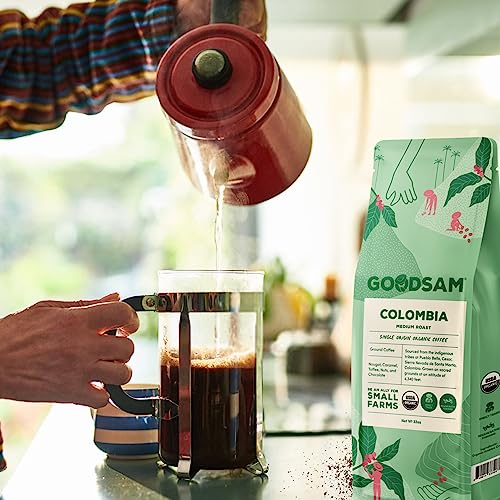 GoodSAM Organic Colombian Medium Roast Ground Coffee 2lb