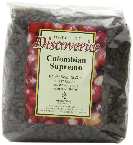 Colombian Supremo Whole Bean Coffee, 24-Ounce Bag