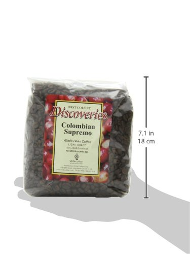 Colombian Supremo Whole Bean Coffee, 24-Ounce Bag