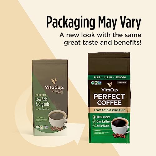 VitaCup Organic Fair Trade Low Acid Dark Roast
