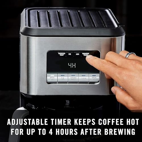 Calphalon Coffee Maker, Programmable Coffee Machine with Glass Carafe, 14 Cups, Stainless Steel