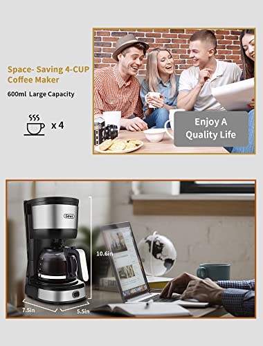 Gevi 4-Cup Coffee Maker, Small Drip Coffee maker