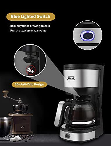 Gevi 4-Cup Coffee Maker, Small Drip Coffee maker