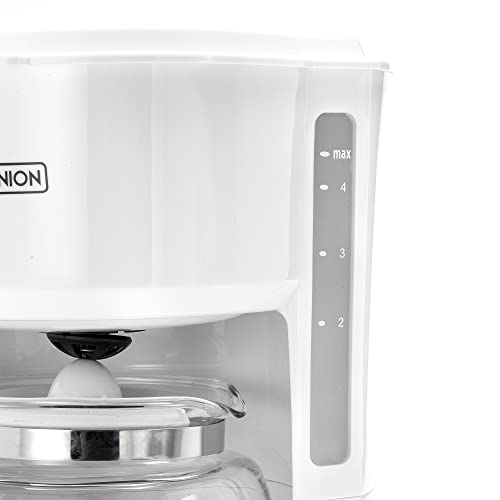 Dominion 4-Cup Coffeemaker Compact Coffee Pot Brewer Machine, Quiet Operation with On / Off LED Indicator Light, Convenient Cord Storage and Auto Pause Feature, Easy Anti-drip Coffeemaker with Coffee