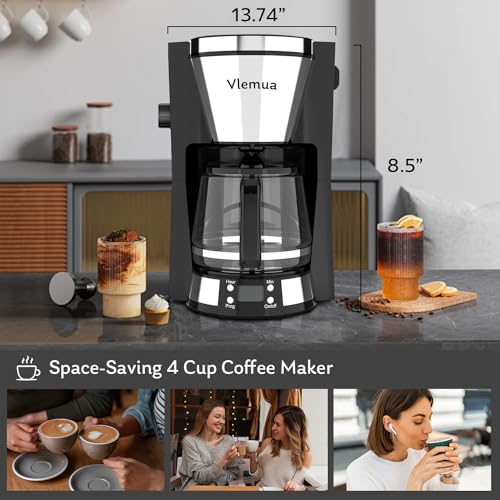 Fangflower Coffee Maker with 10-Cup Programmable, Automatic Drip, Timer, Auto Shut Off, Smart Anti-Drip System, Keep-warm Plate, Electric Filter, Quick Brew Coffee Machine