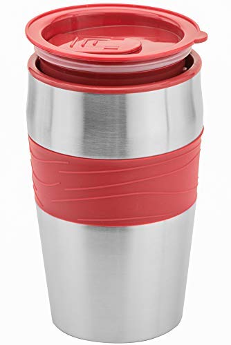 Mixpresso 2-In-1 Single Cup Coffee Maker & 14oz Travel Mug, Portable Coffee Maker For Travel, Personal Drip Coffee Brewer & Tumbler Advanced Auto Shut Off Function & Reusable Eco-Friendly Filter