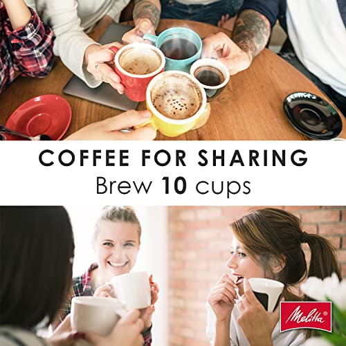 Melitta Aroma Tocco Glass Drip Coffee Maker | Programmable Coffee Machine | Glass Carafe Coffee Pot | 10 Cup Coffee Maker | Glass Touch Control Panel | Stainless Steel accented Coffee Maker