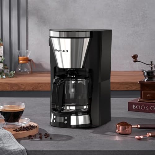 Fangflower Coffee Maker with 10-Cup Programmable, Automatic Drip, Timer, Auto Shut Off, Smart Anti-Drip System, Keep-warm Plate, Electric Filter, Quick Brew Coffee Machine