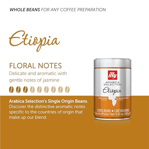 Illy Etiopia Bold Roast Whole Bean Coffee - Floral Notes