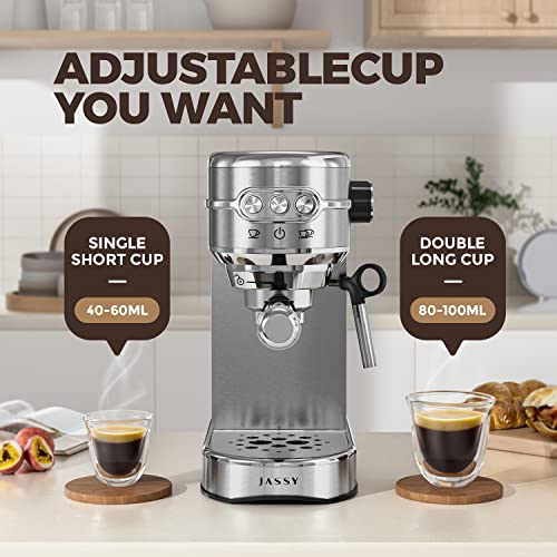 JASSY Espresso Coffee Machines 20 Bar Cappuccino Machine with Milk Frother for Espresso/Cappuccino/Latte/Mocha for Home Brewing with 35 oz Removable Water Tank