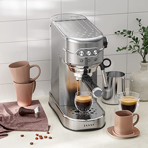 JASSY Espresso Coffee Machines 20 Bar Cappuccino Machine with Milk Frother for Espresso/Cappuccino/Latte/Mocha for Home Brewing with 35 oz Removable Water Tank