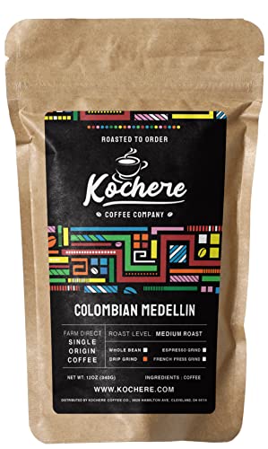 Colombian Medellín Organic Ground Coffee Beans - Chocolate & Berry Notes 12 oz