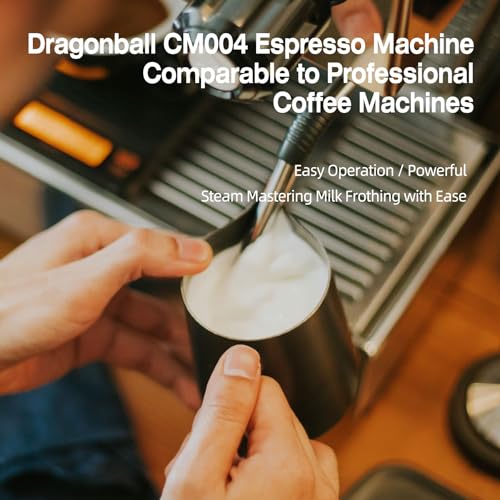 DRAGONBALL Espresso Machine, 20 Bar Coffee Machine with Milk Frother, Professional Espresso Maker with 40oz Removable Water Tank, Espresso Machines for Home, RED