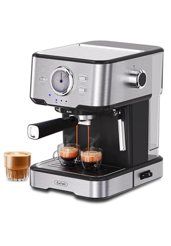 Gevi Espresso Machine High Pressure,compact espresso machines with Milk Frother Steam Wand,Professional Coffee,Cappuccino,Espresso,Latte,Macchiato Maker for home,espresso maker
