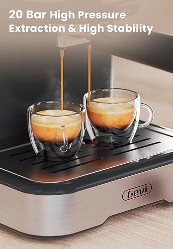 Gevi Espresso Machine High Pressure,compact espresso machines with Milk Frother Steam Wand,Professional Coffee，Cappuccino,Espresso,Latte,Macchiato Maker for home,espresso maker