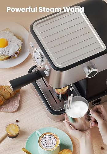 Gevi Espresso Machine High Pressure,compact espresso machines with Milk Frother Steam Wand,Professional Coffee，Cappuccino,Espresso,Latte,Macchiato Maker for home,espresso maker