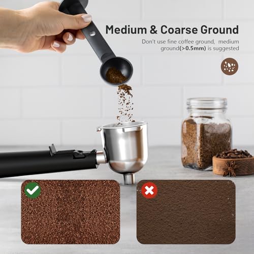 KEENSTAR Coffee Machine, 3.5 Bar Espresso Cappuccino Machine, 800W with Milk Frother - 4 Cup Portable Coffee Maker for Latte, Cappuccino, Gift for Coffee Lover