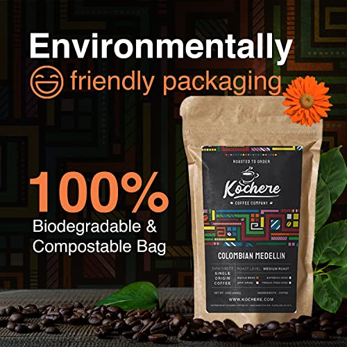 Colombian Medellín Organic Ground Coffee Beans - Chocolate & Berry Notes 12 oz