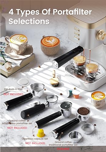 Gevi Espresso Machine 20 Bar High Pressure,compact espresso machines with Milk Frother Steam Wand,Professional Cappuccino,Latte,Macchiato Maker for home,espresso maker