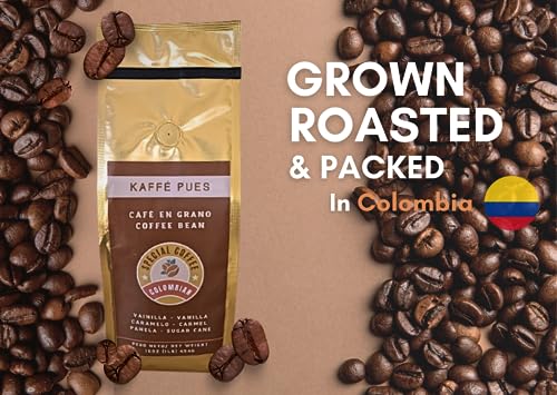 Authentic Medium Roast Colombian Whole Bean Coffee, 16oz
