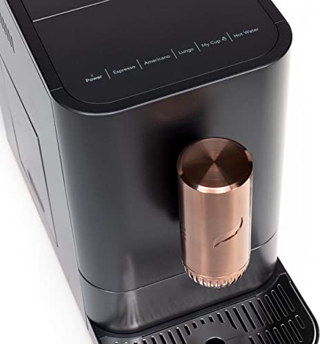 Café Affetto Automatic Espresso Machine | Brew in 90 Seconds | 20 Bar Pump Pressure for Balanced Extraction | Five Adjustable Grind Size Levels | WiFi Connected for Drink Customization | Matte Black