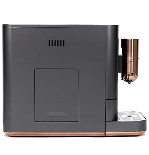 Café Affetto Automatic Espresso Machine | Brew in 90 Seconds | 20 Bar Pump Pressure for Balanced Extraction | Five Adjustable Grind Size Levels | WiFi Connected for Drink Customization | Matte Black