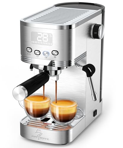 MAttinata Espresso Machine, 20 Espresso Maker with Hot Water Pipe and Commercial Steamer for Americano, Latte and Cappuccino
