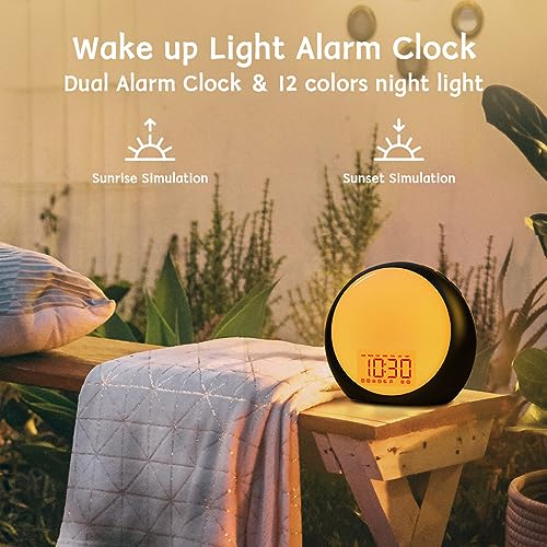 White Noise Machine Alarm Clock with Sunrise Simulation
