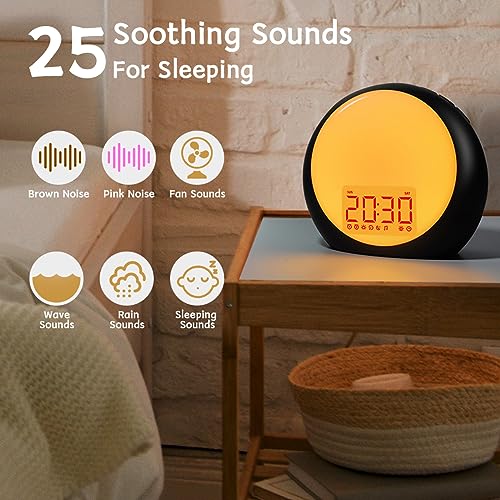 White Noise Machine Alarm Clock with Sunrise Simulation