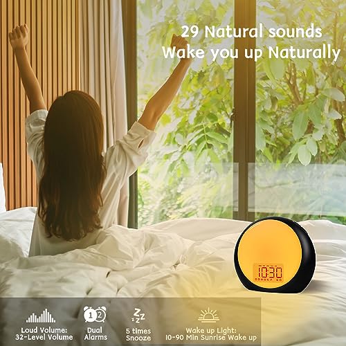 White Noise Machine Alarm Clock with Sunrise Simulation