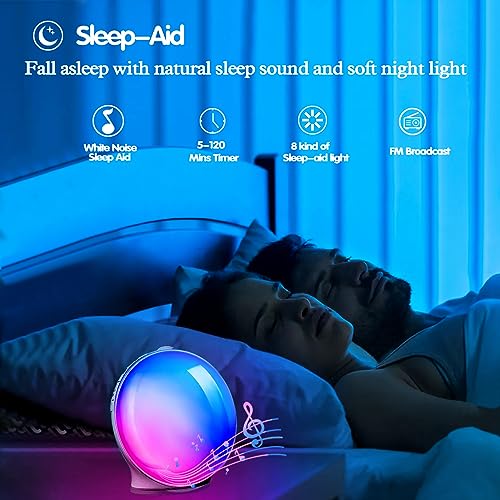 Sunrise Alarm Clock with Sleep Sound and Light