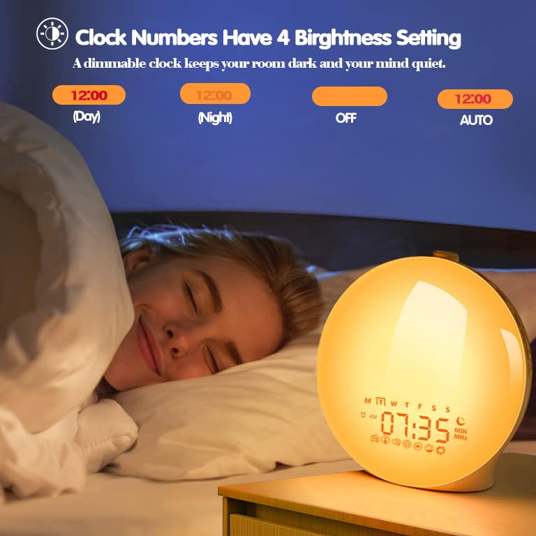 Sunrise Alarm Clock with Sleep Sound and Light