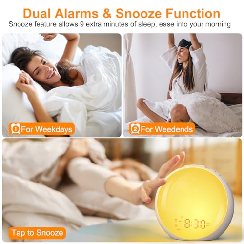 Sunrise Alarm Clock with Sunset Simulation, Night Light