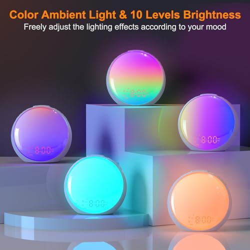 Sunrise Alarm Clock with Sunset Simulation, Night Light