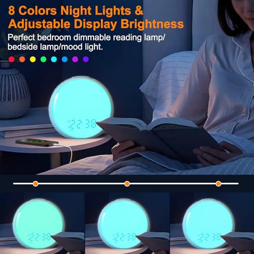 Sunrise Alarm Clock with Sunset Simulation, Night Light