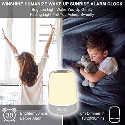 Sunrise Simulation Alarm Clock Night Light for Travel