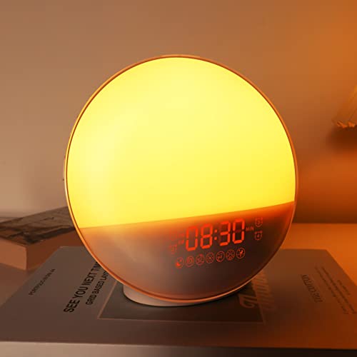 Sunrise Alarm Clock with Light, Sounds and Night Light