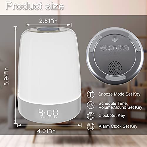 Sunrise Simulation Alarm Clock Night Light for Travel