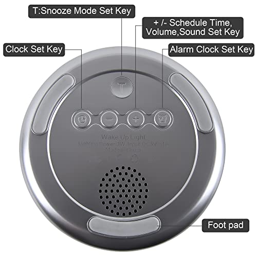 Sunrise Simulation Alarm Clock Night Light for Travel