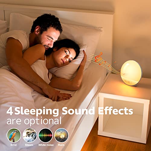 Sunrise Alarm Clock with Light, Sounds and Night Light