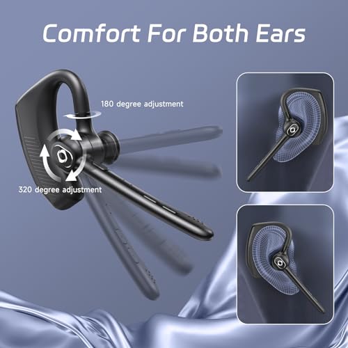 Dual Noise Canceling Wireless Bluetooth Earpiece for Traveling