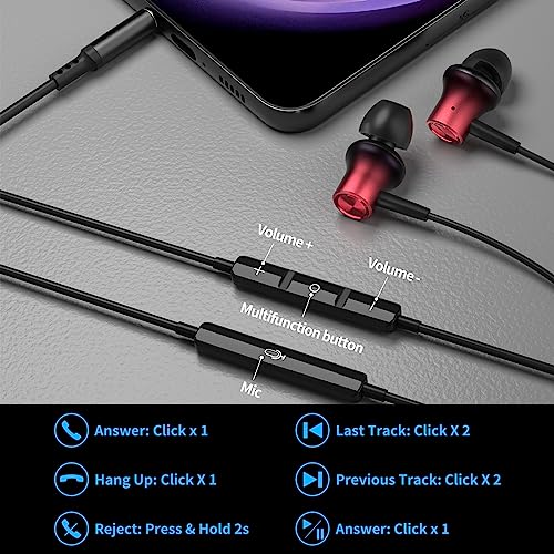 Magnetic Wired Earbuds for Samsung Galaxy and iPhone